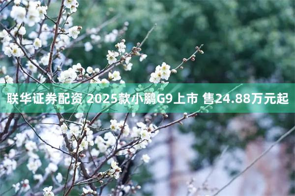 联华证券配资 2025款小鹏G9上市 售24.88万元起